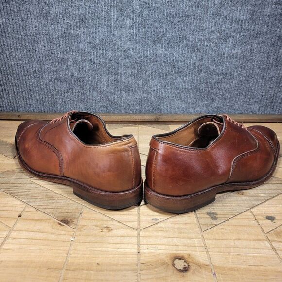 ALLEN EDMONDS Park Avenue Cap Toe Oxford Oxblood Burgundy 9 3E EEE MADE USA 5610 - Picture 9 of 13